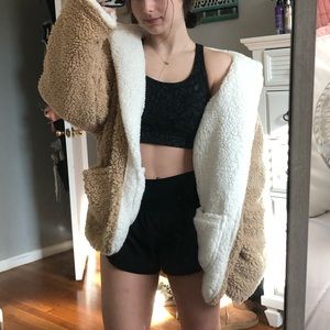 Sherpa hooded jacket